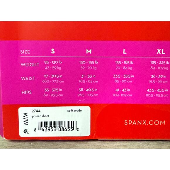 SPANX Power Shaper Short in Soft Nude, Size M 2744 - Picture 5 of 9